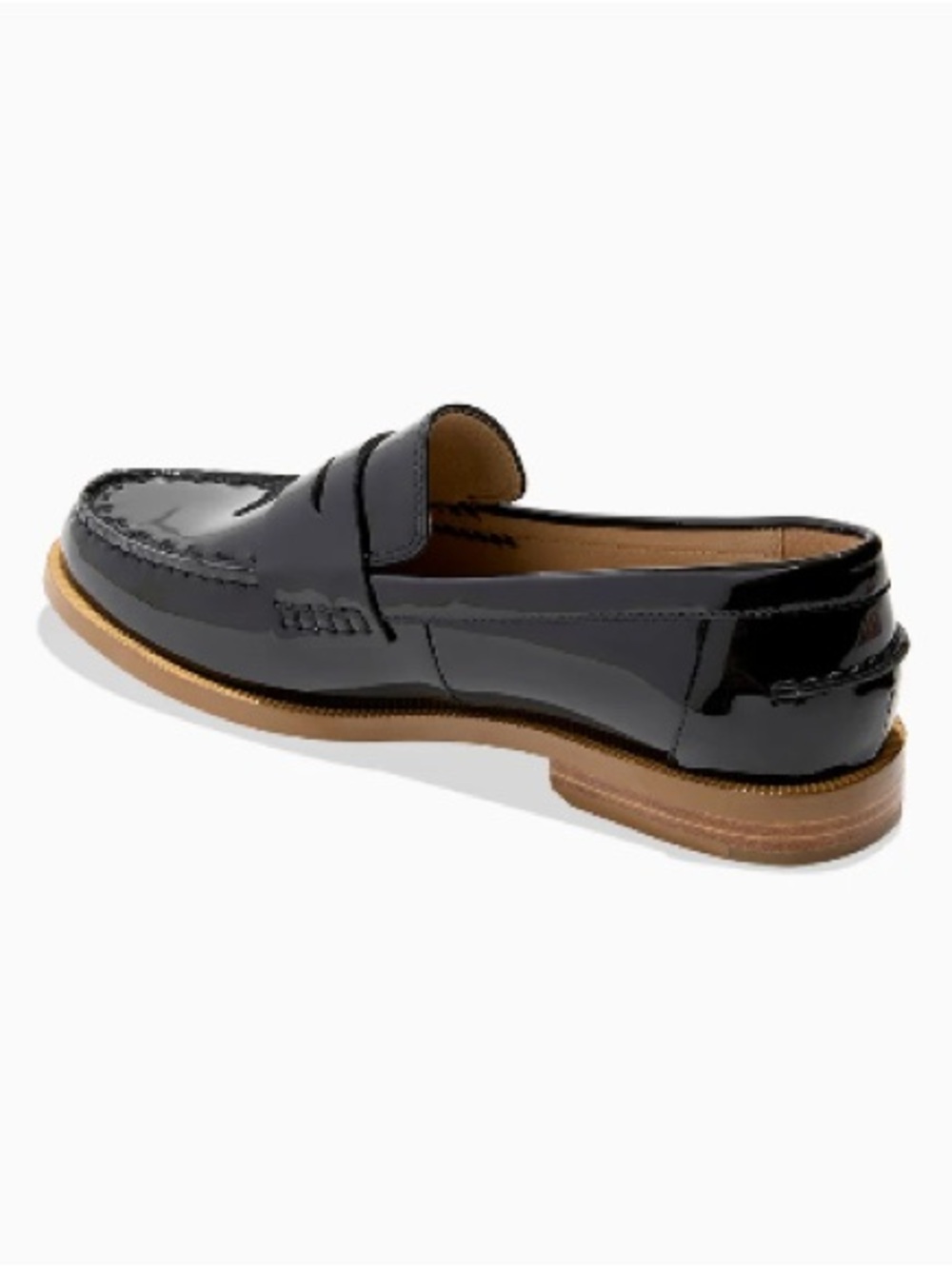 Jack Rogers Tipson Patent Penny Loafers Black Size 7 New in Box - Picture 7 of 15